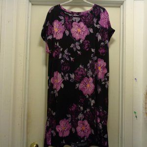 ROMANCE LULU ROE PURPLE FLOWERS STRETCH DRESS XL